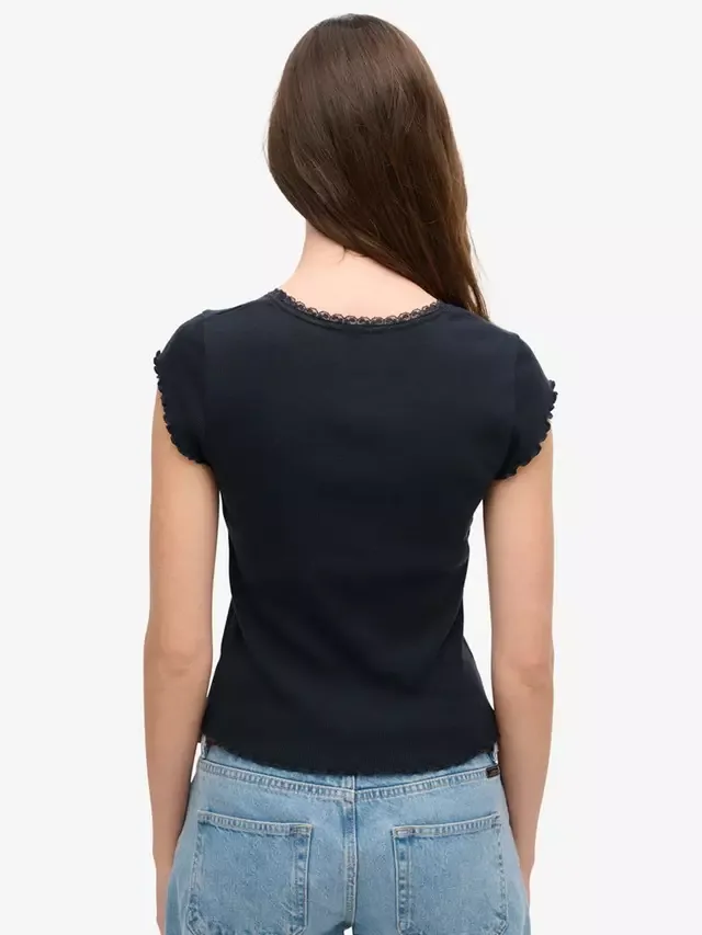 Футболка Essential из органического хлопка с квадратным вырезом Superdry — фото 3