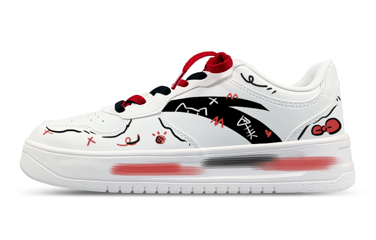 

ANTA Низкие противоскользящие износостойкие кроссовки для скейтбординга, мужские, белые