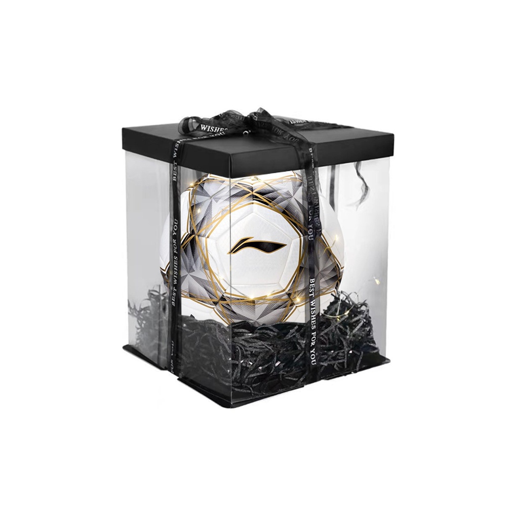 

LINING Размер 5 футбольный мяч PU бесшовный термосварной Unisex белый серебристый золотистый