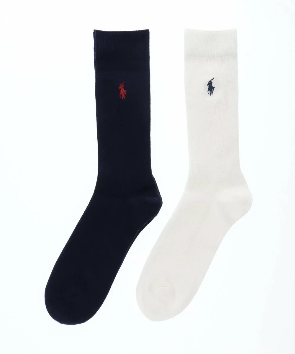 Мужские ребристые носки (подарочный набор из 2 пар) PLC-20 Polo Ralph Lauren, Two pairs (navy and white) — фото 2