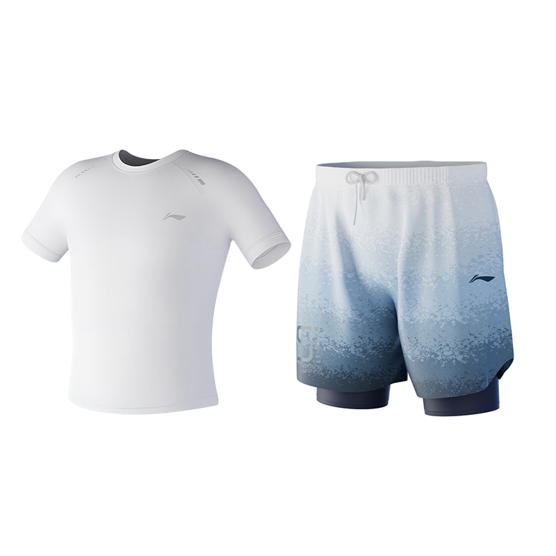 

Мужская футболка для бадминтона дышащая удобная LINING, белый