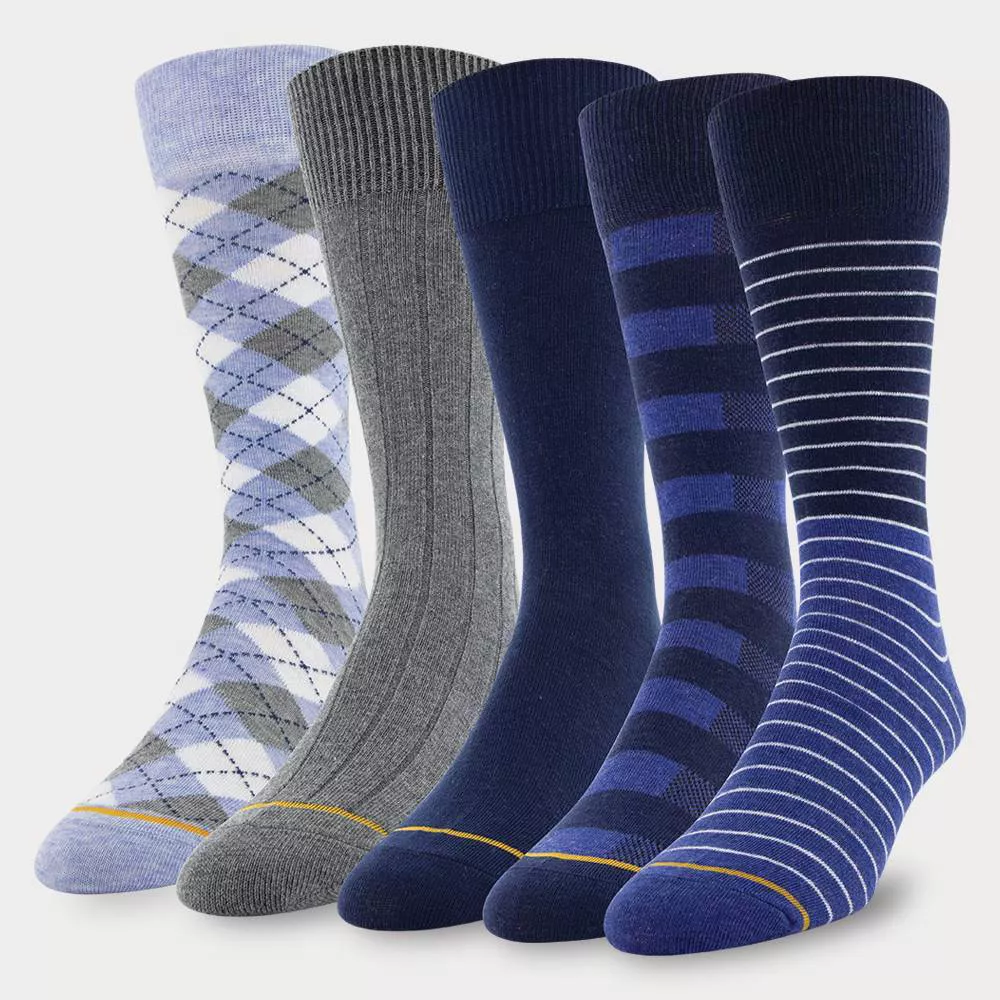 

Мужские носки Signature Gold by GOLDTOE Colorblock Crew Socks 5 пар