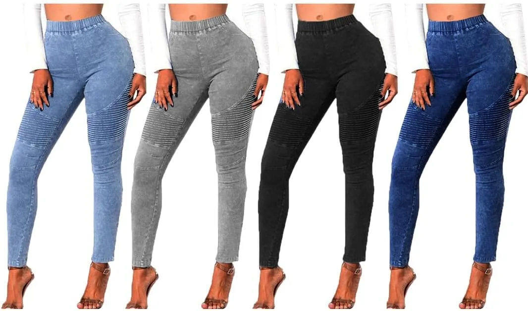 

Andongnywell женские джинсы-джеггинсы с эффектом подтяжки ягодиц, зауженные, на высокой талии