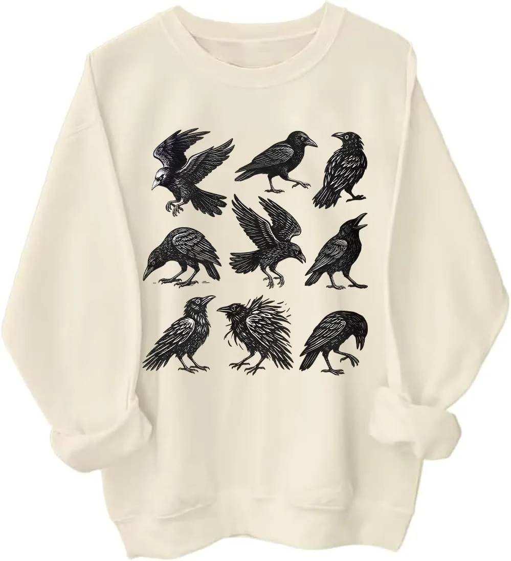 

Толстовка с готическим принтом ворон BTGRL