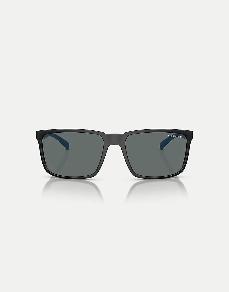 

Солнцезащитные очки Arnette Stripe с прямоугольными поляризованными линзами серого цвета матово-черного цвета