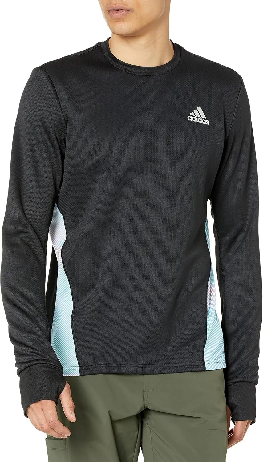 Толстовка Adidas Men's Own the Run Colorblock, черный/мультиколор/синий