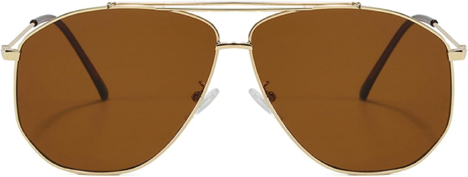 

Классические солнцезащитные очки-пилот для женщин и мужчин, ретро-очки, женские роскошные солнцезащитные очки с двойной перемычкой, винтажные солнцезащитные очки UV400 mincl, Brown