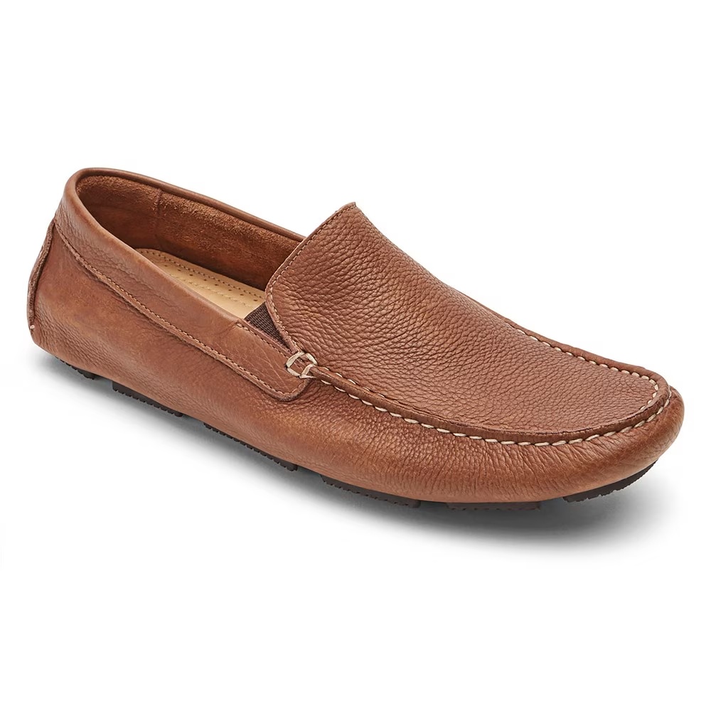 

Мокасины Rhyder venetian moc toe loafer Rockport, tan tumbled leather