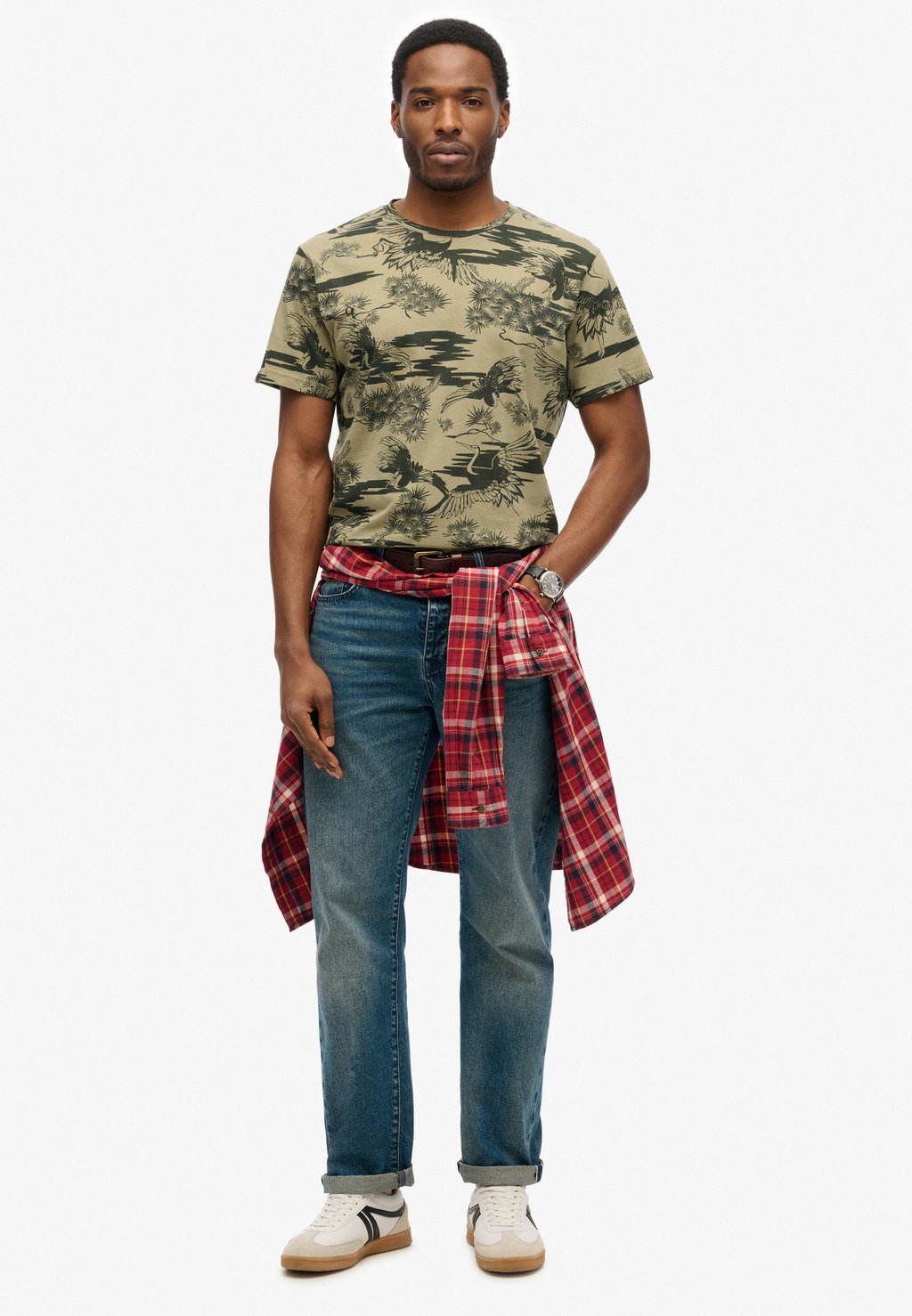

Футболка с принтом CLASSIC ESSENTIAL Superdry, хаки