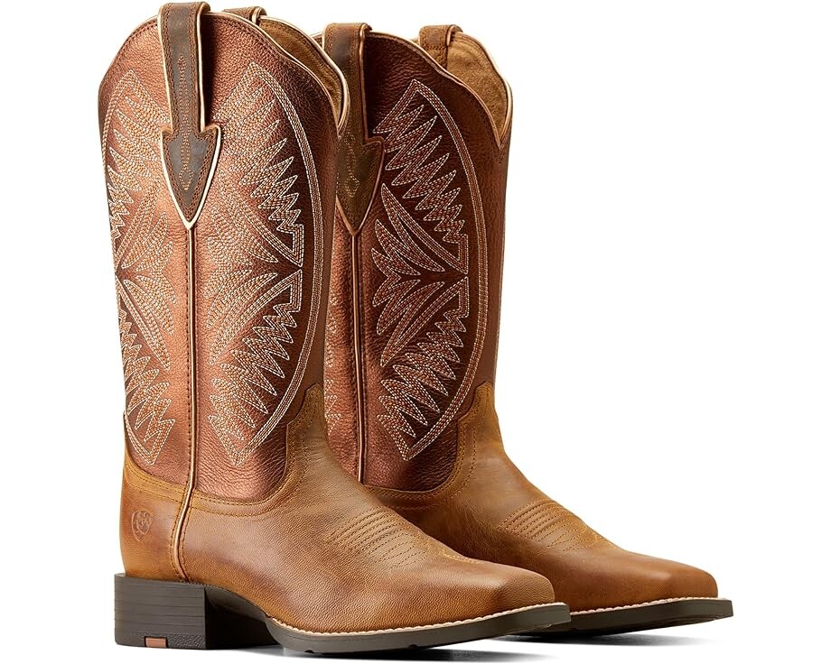 Сапоги женские Ariat Round Up Ruidoso ковбойские с вышивкой, коричневый