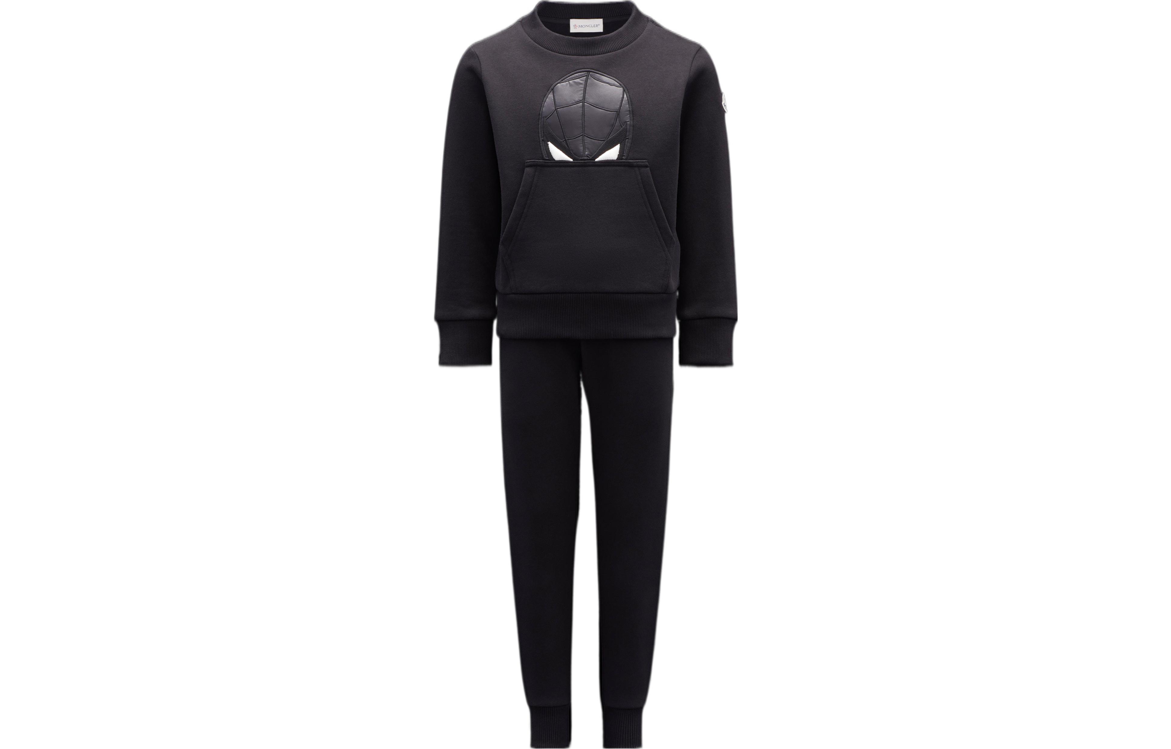 

Повседневная спортивная одежда черная детская Moncler