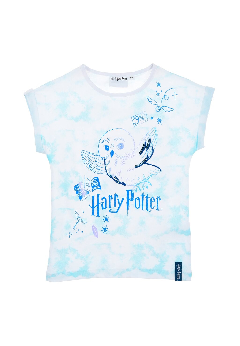 

Принт на футболке Hedwig Harry Potter, синий