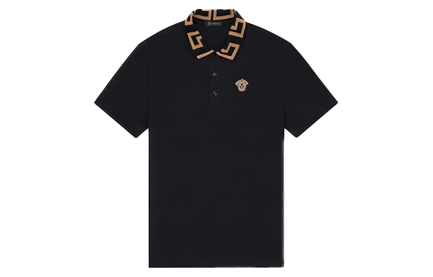 

Футболка поло мужская черная VERSACE