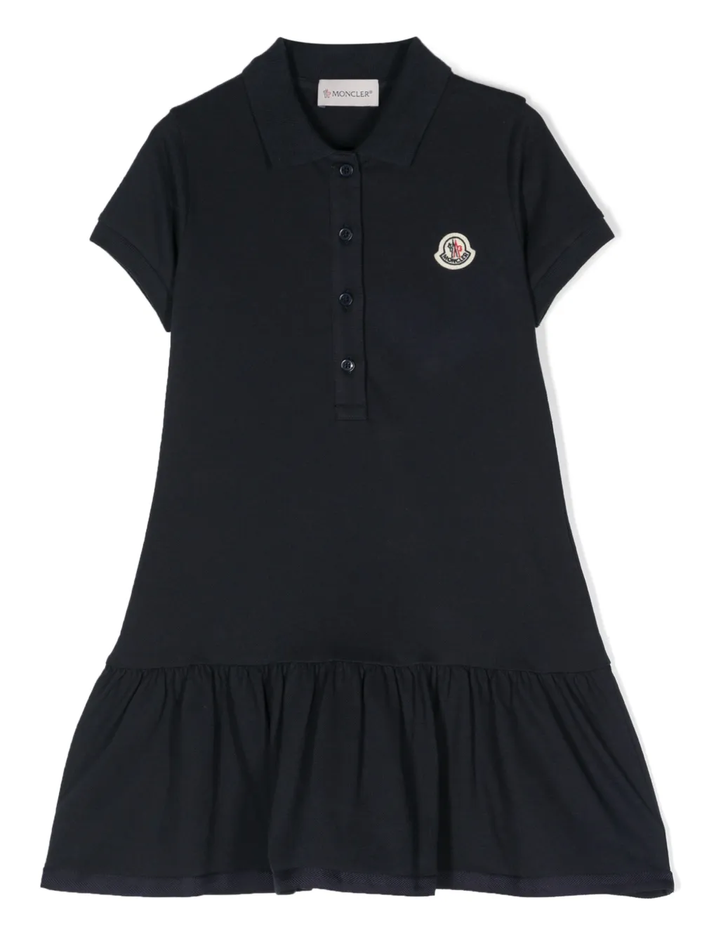 

Платье мини с аппликацией Moncler Enfant, синий
