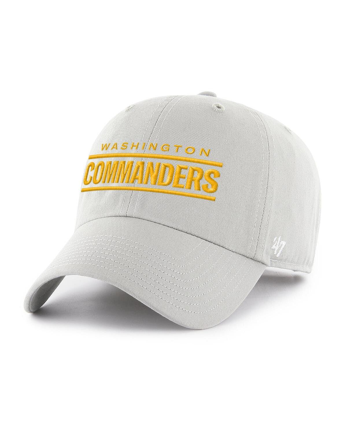 

Мужская серая регулируемая кепка Washington Commanders Script Clean Up '47 Brand