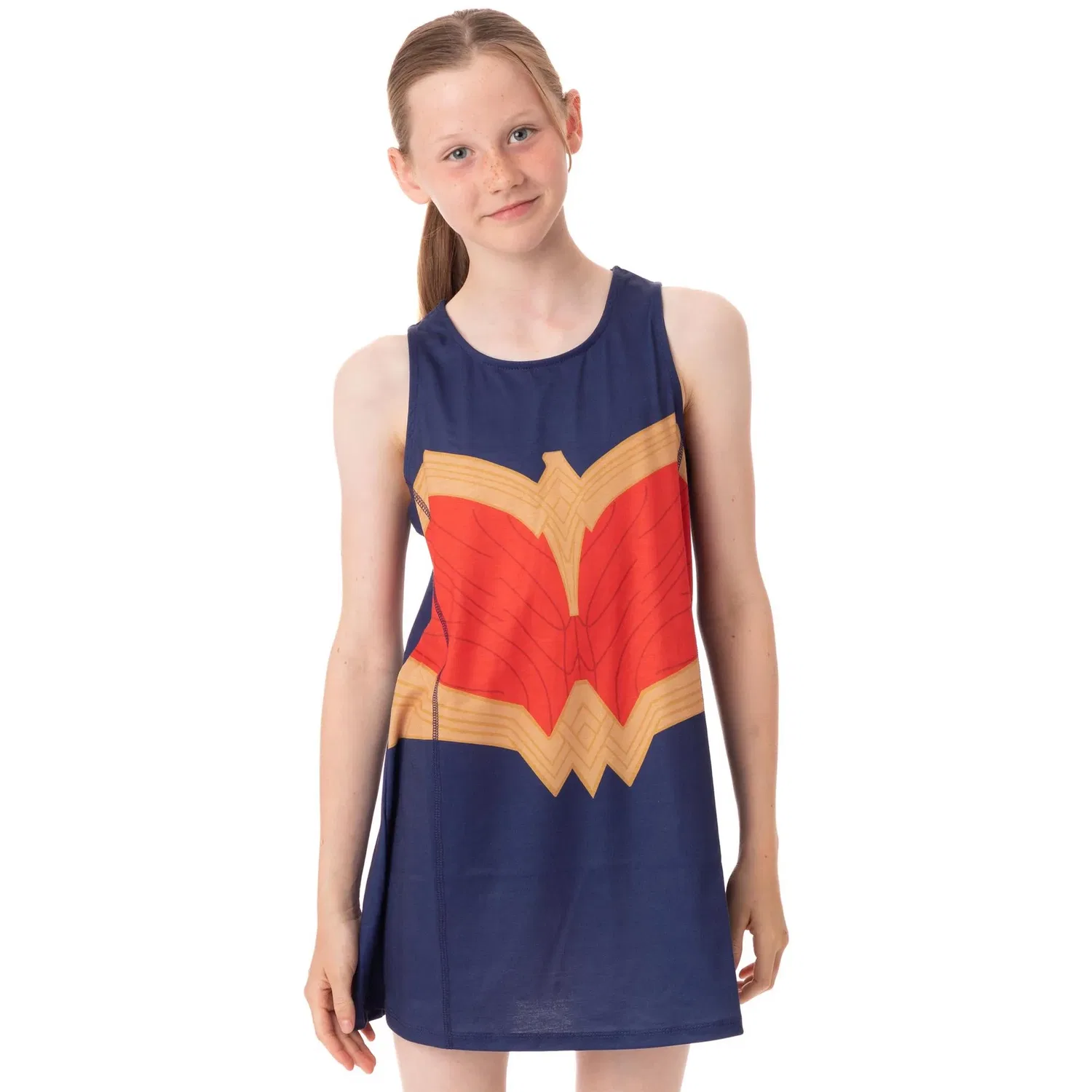 Платье-трапеция Wonder Woman синее, DC Comics, синий
