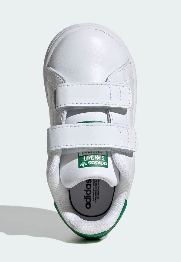Детские туфли stan smith с удобной застежкой Adidas Originals, Ftwr White Ftwr White Green — фото 3