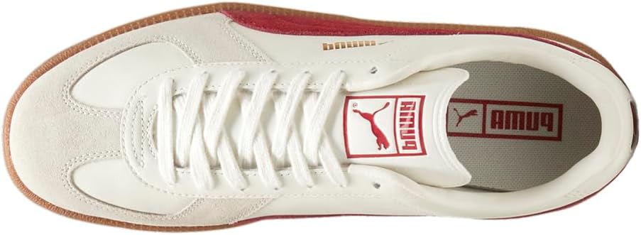 Мужские кроссовки PUMA Army Trainer на шнуровке, повседневные - красные и белые — фото 4