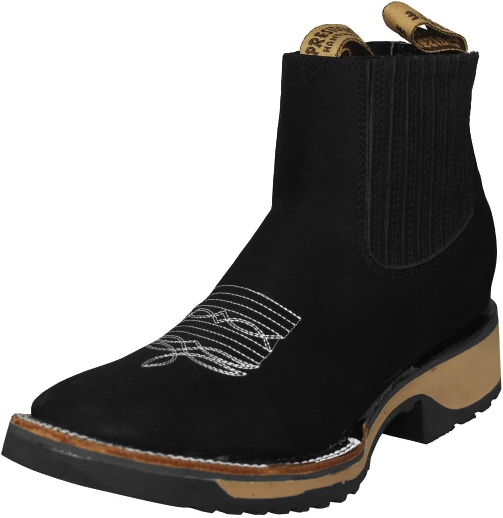 

Мужские черные ботинки челси El Presidente из нубуковой кожи с нескользящей подошвой и квадратным носком