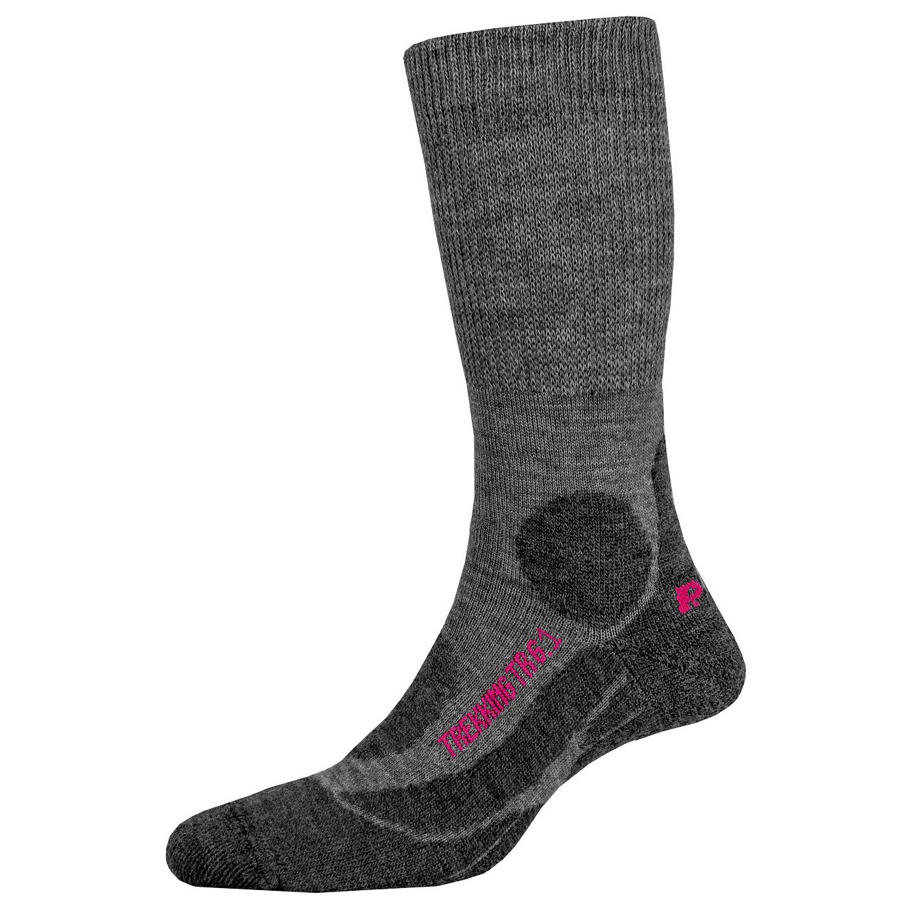 

Походные носки P.A.C. TR 6.1 Trekking Merino Medium, цвет Grey Melange/Berry