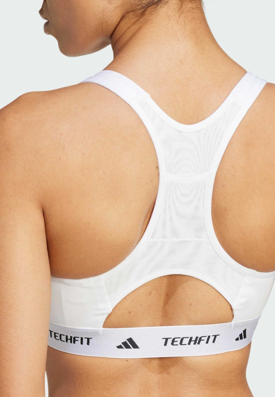 Бюстгальтер Adidas Performance Medium support sports bra, White — фото 4