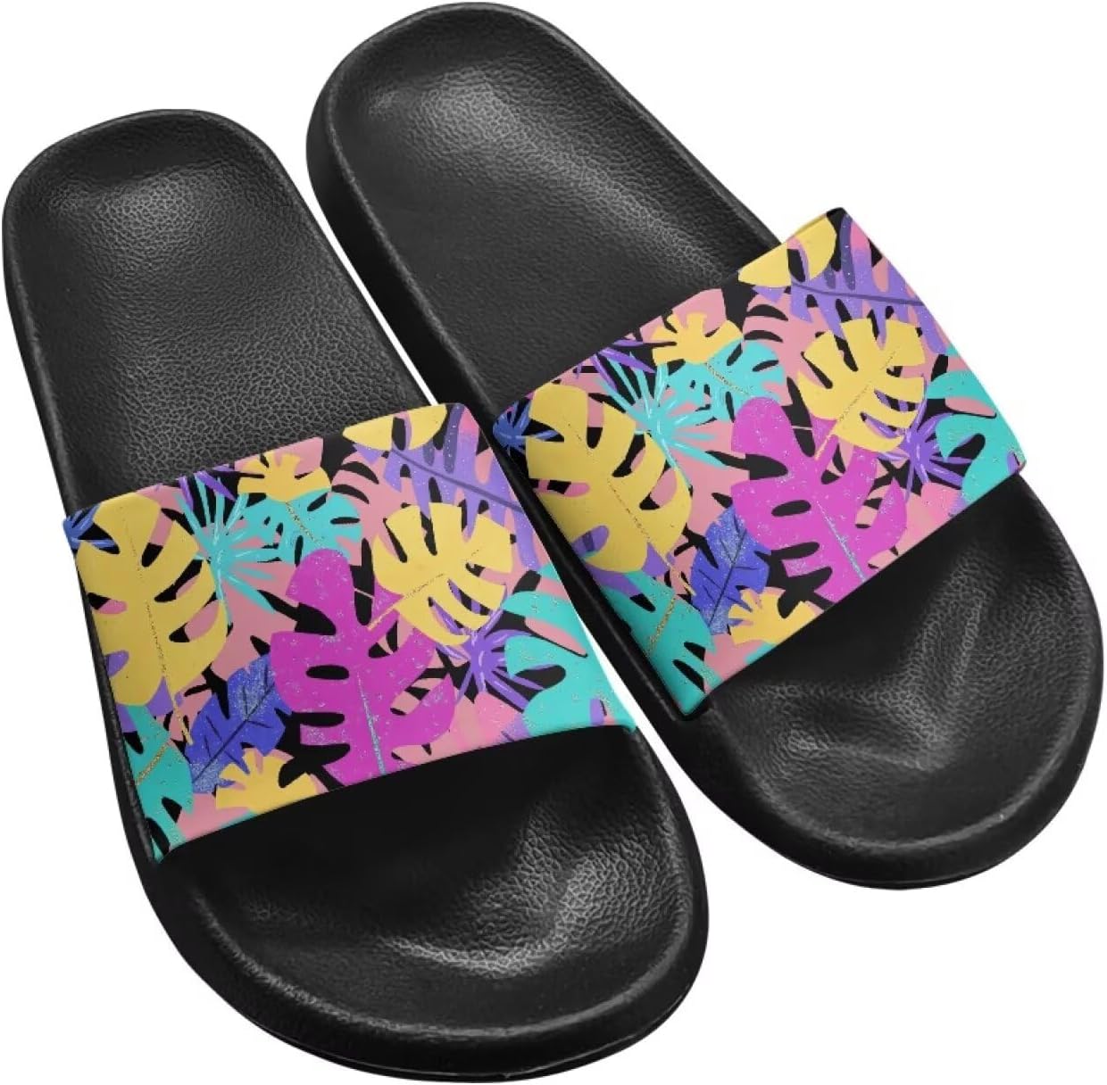 

Летние шлепанцы Fuxowvby для женщин, мужчин и подростков, мягкие EVA, водонепроницаемые, для бассейна и пляжа, быстросохнущие, противоскользящие, для душа, размеры США 5,5-12,5, Colored Leaves