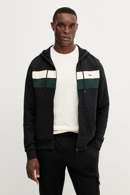 

Хлопковая толстовка Lacoste, черный