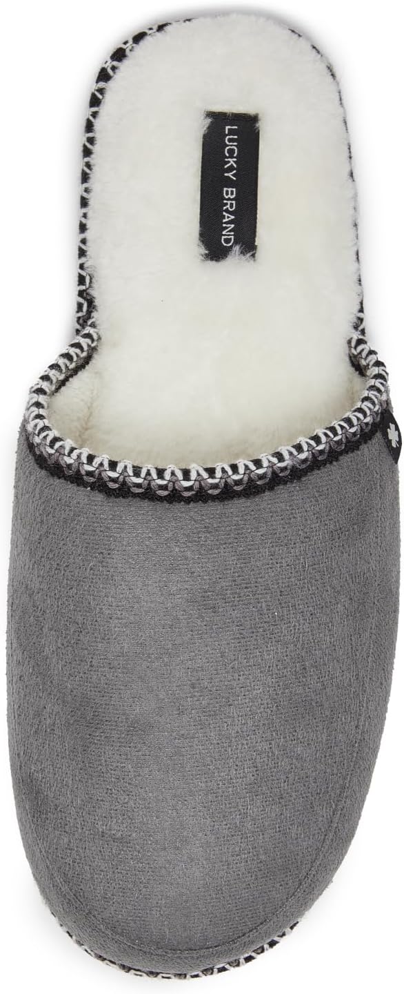 

Тапочки Lucky Brand с подошвой из резины с эффектом памяти - мягкие и удобные мужские тапочки для дома и улицы, серый