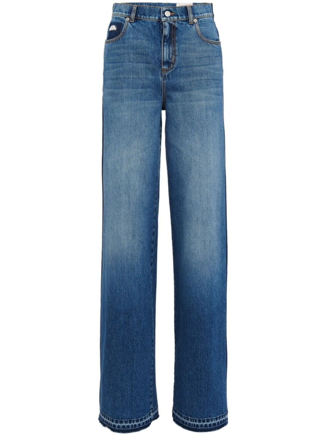 

Alexander McQueen широкие джинсы с завышенной талией, синий