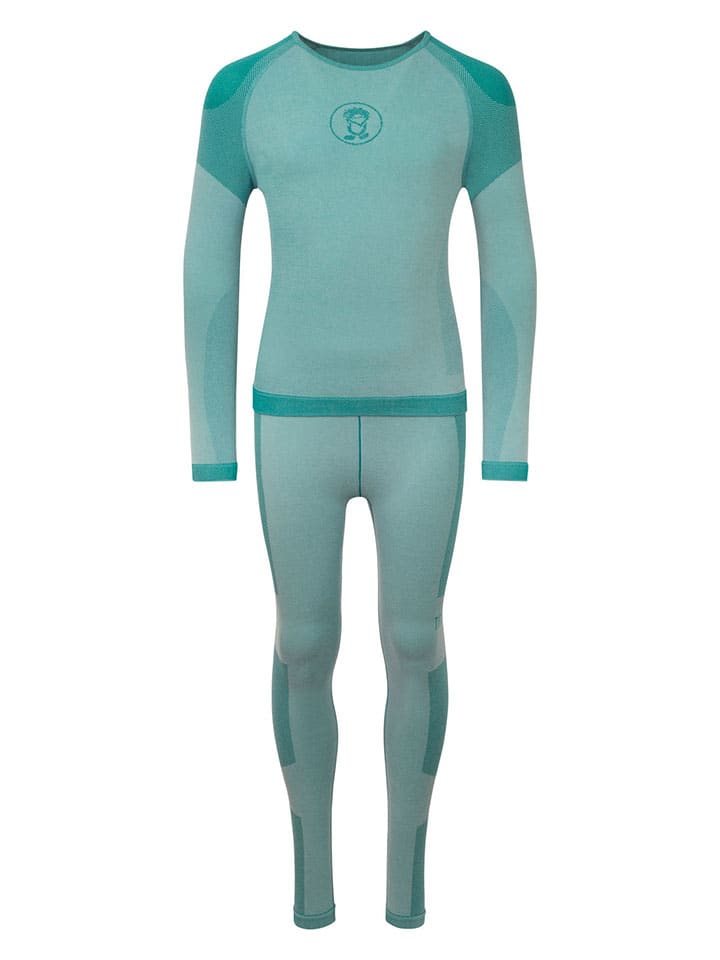 

Trollkids Функциональный комплект нижнего белья из двух предметов "Hemsedal Baselayer" бирюзового цвета