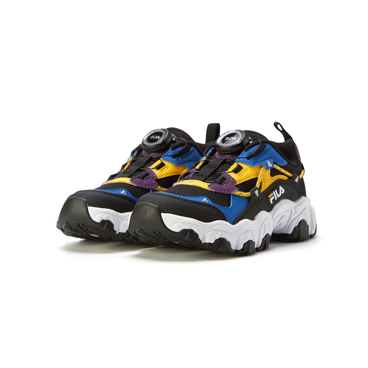 Боа низкие детские кроссовки kids' FILA KIDS, черный/синий — фото 2