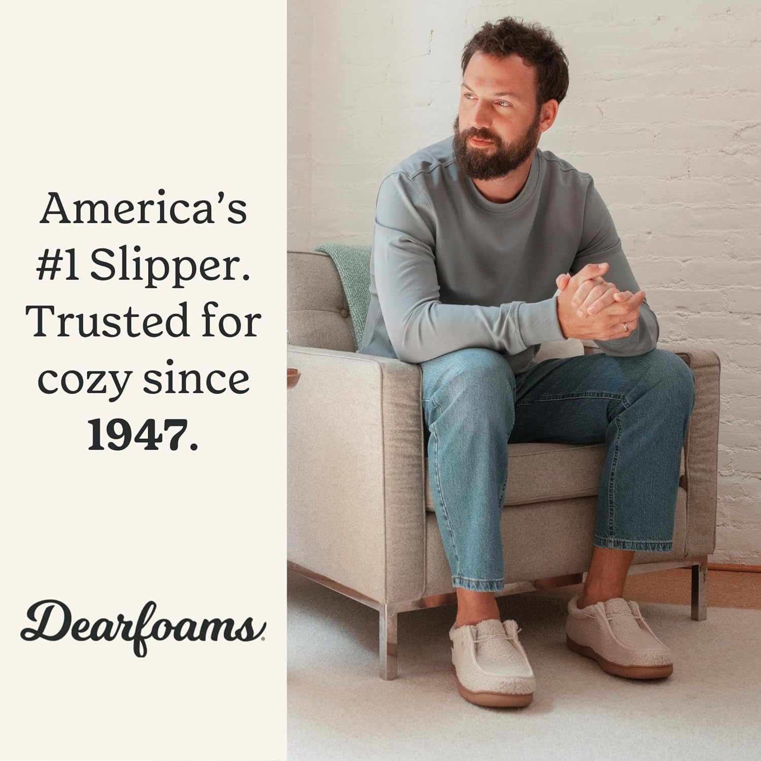 Мужские ботинки Dearfoams Bennett с амортизирующей стелькой для использования в помещении и на улице, Dark Oyster — фото 2