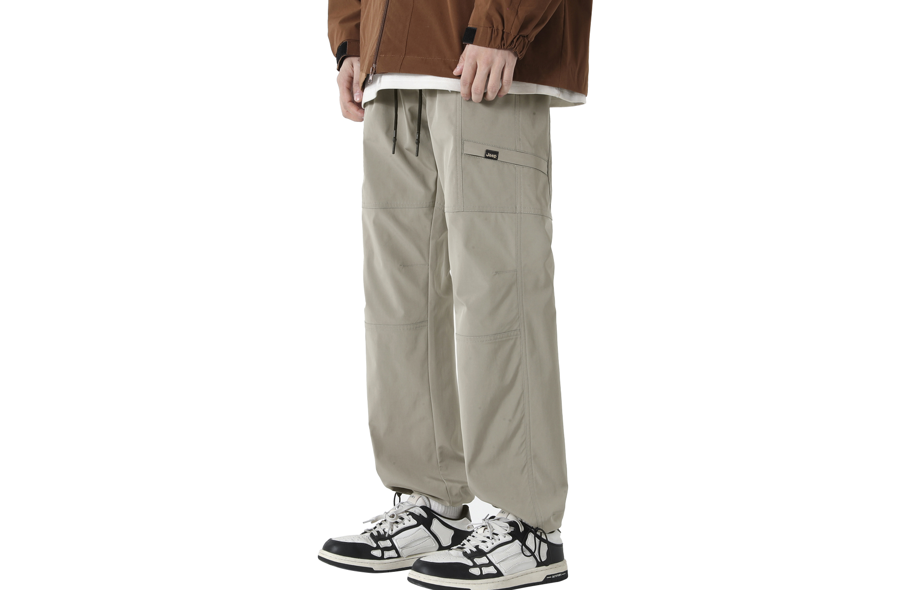 

Повседневные брюки унисекс, прямого кроя Jeep, бежевый априкот (fleece-lined)