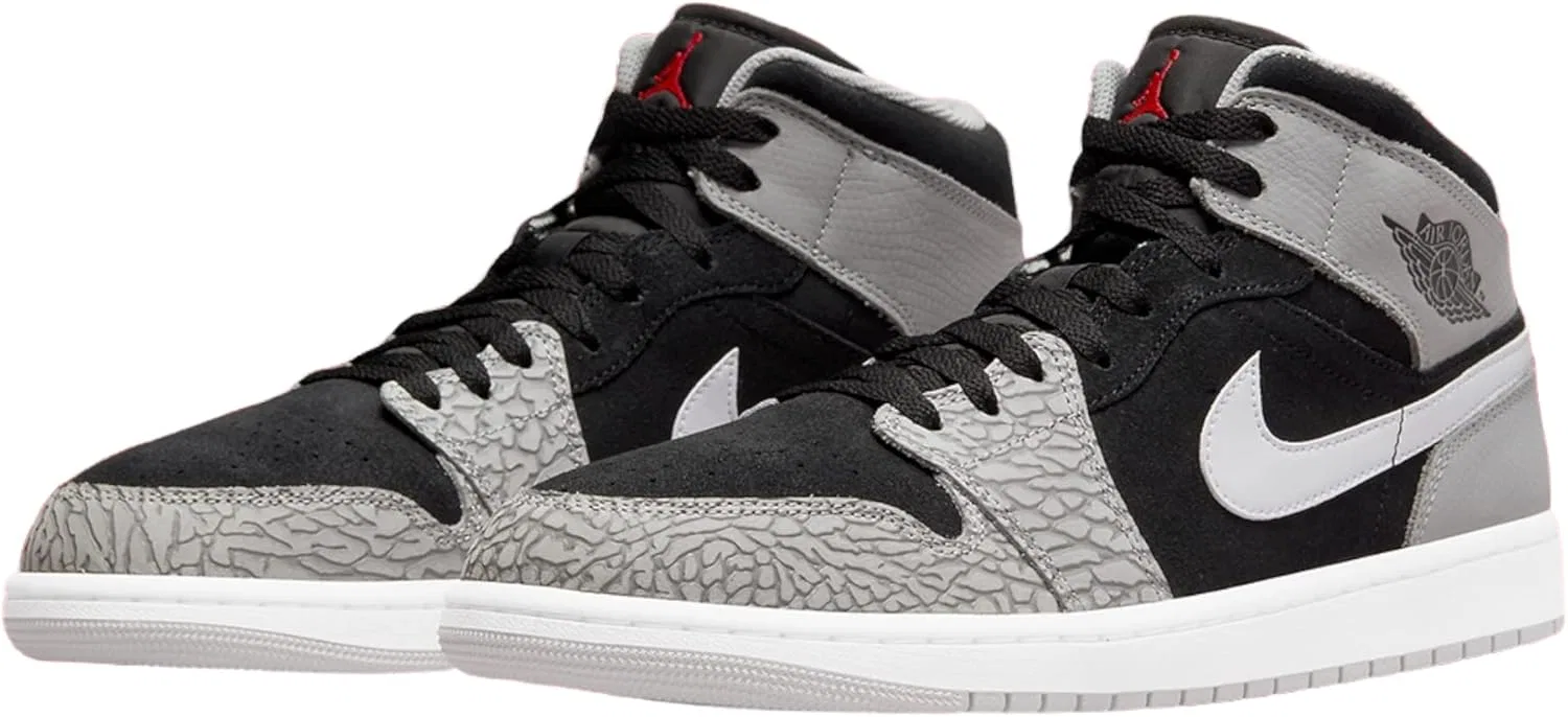 Кроссовки мужские Nike Air Jordan 1 Mid Se, цвет Black/University Red-White — фото 3