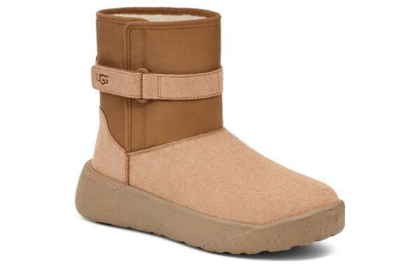Зимние ботинки мужские Ugg комбинированные с мехом, коричневый — фото 3