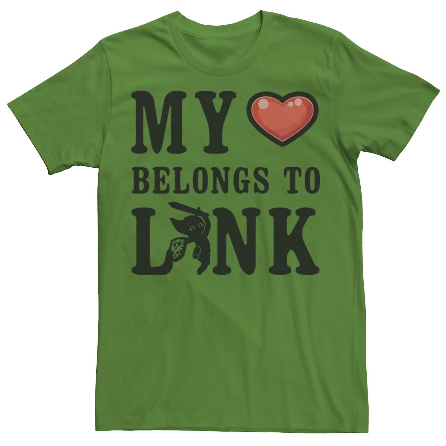 

Мужская футболка Nintendo Legend of Zelda My Heart Belongs To Link Licensed Character