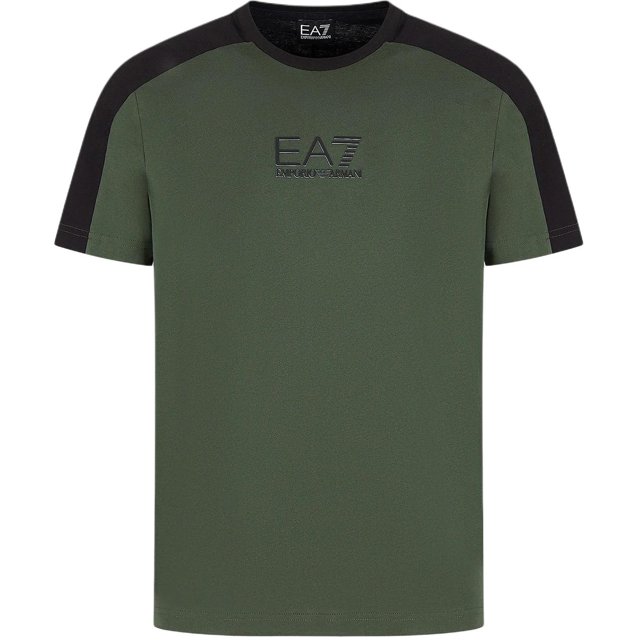 

EMPORIO ARMANI Футболка мужская black/khaki, Черный, EMPORIO ARMANI Футболка мужская black/khaki