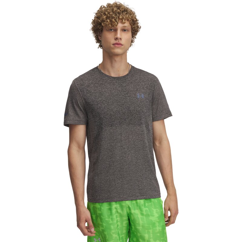 

Мужской бесшовный топ Stride с коротким рукавом Under Armour, серый