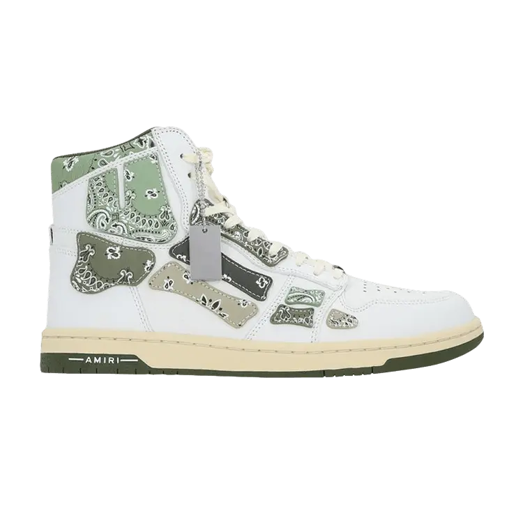 

Кроссовки Amiri Skel Top High, Bandana - Olive