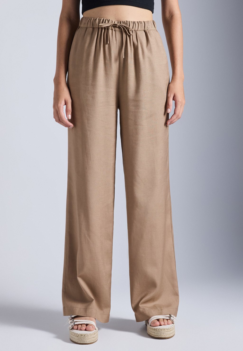 

Брюки LINEN BLEND Even&Odd by Zalando, серо-коричневый