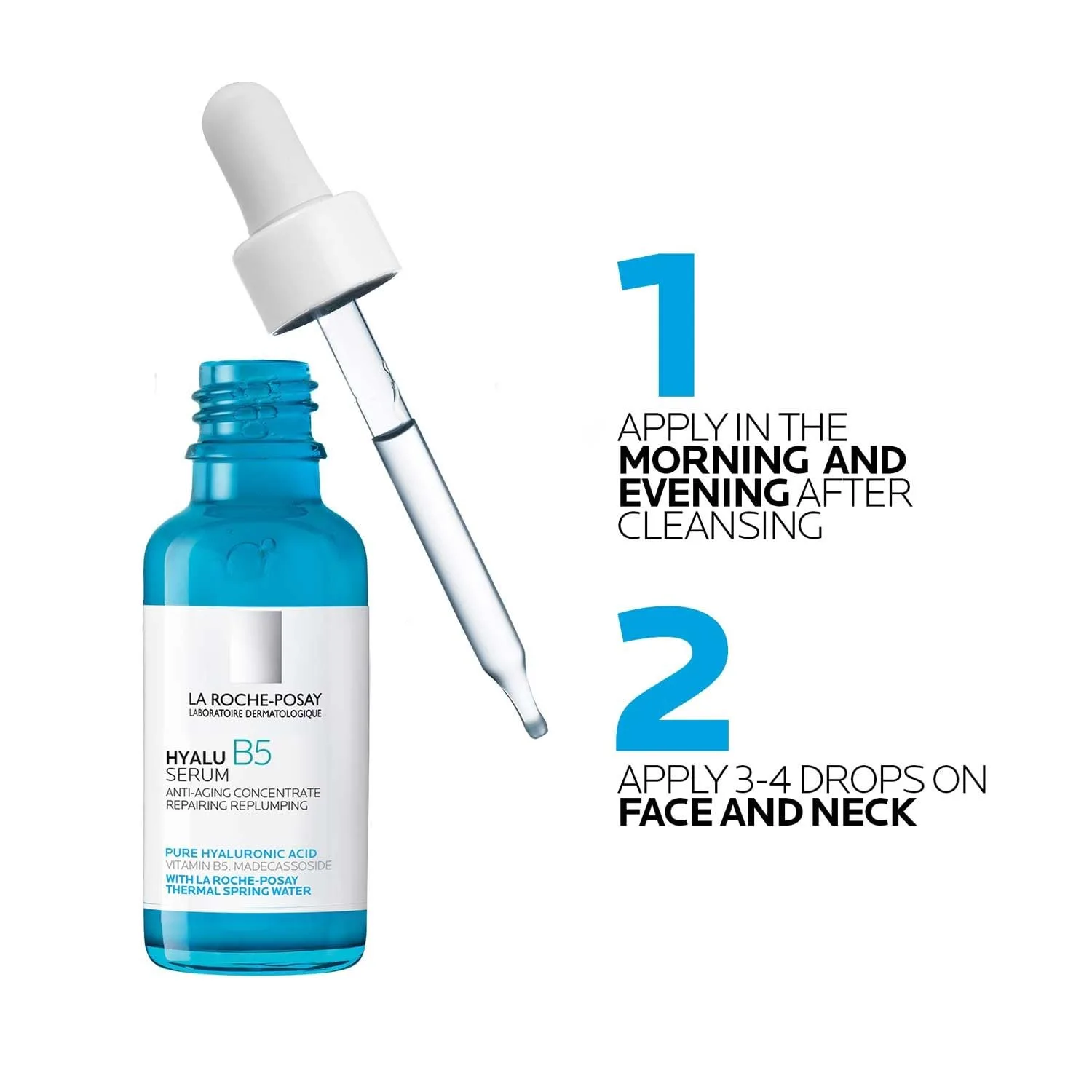 Сыворотка La Roche-Posay — Hyalu B5 для лица с чистой гиалуроновой кислотой, витамин B5 + гиалуроновая кислота +, 150 мл — фото 4