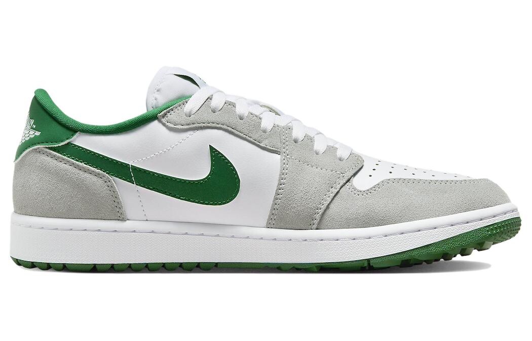 Jordan Air Jordan 1 винтажные баскетбольные кроссовки мужские, White/Gray/Green — фото 2