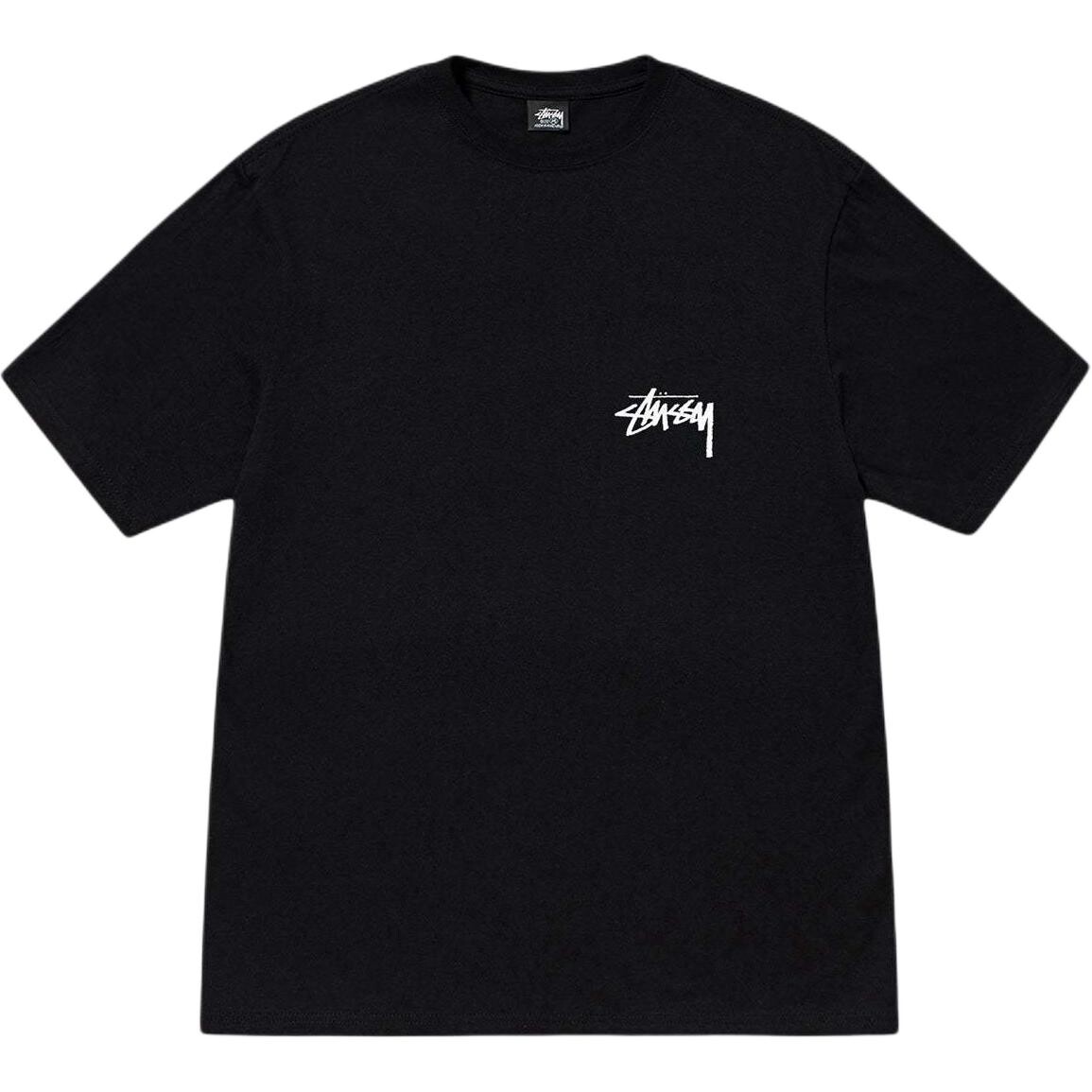 Футболка Stussy вишневого цвета, синяя — фото 4