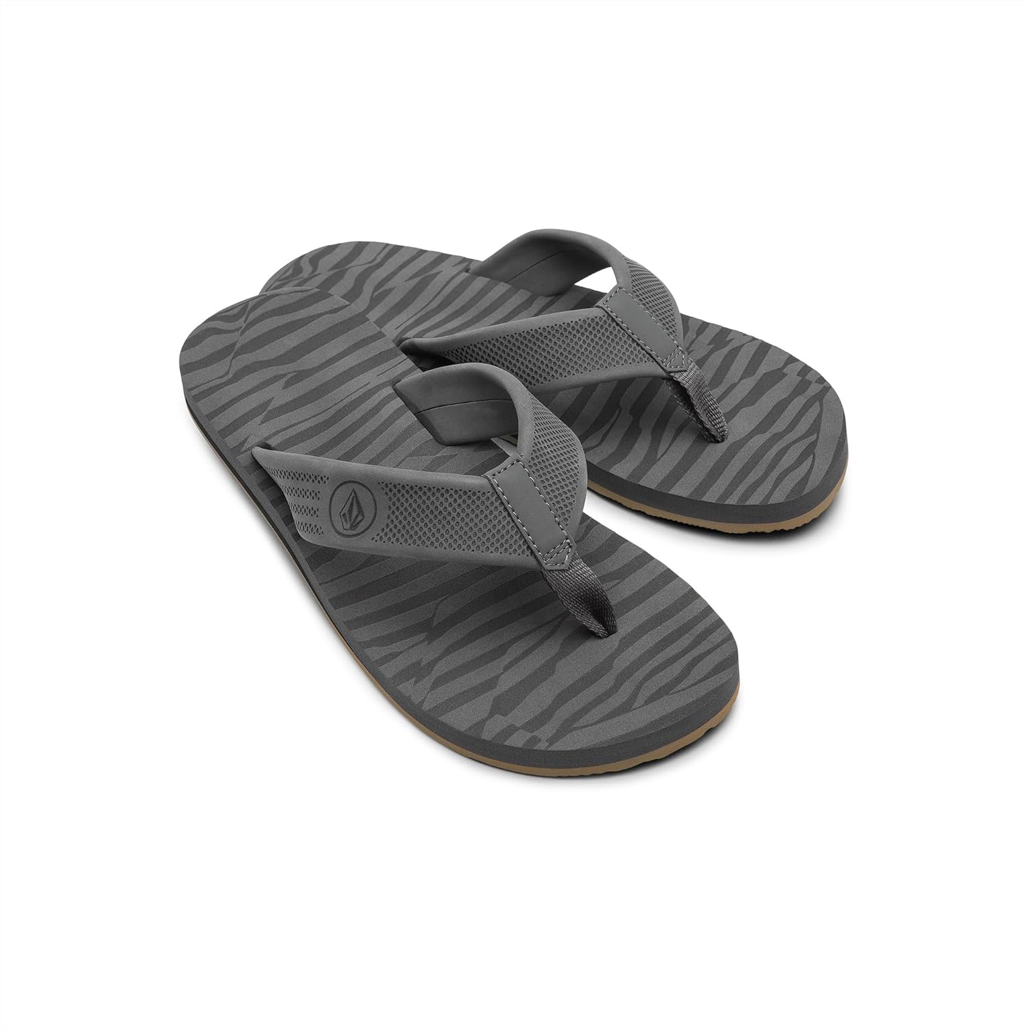 

Мужские сандалии Volcom Daycation на шлепанцах - мягкая удобная стелька из вспененной пены с мягкой отделкой, Black Top