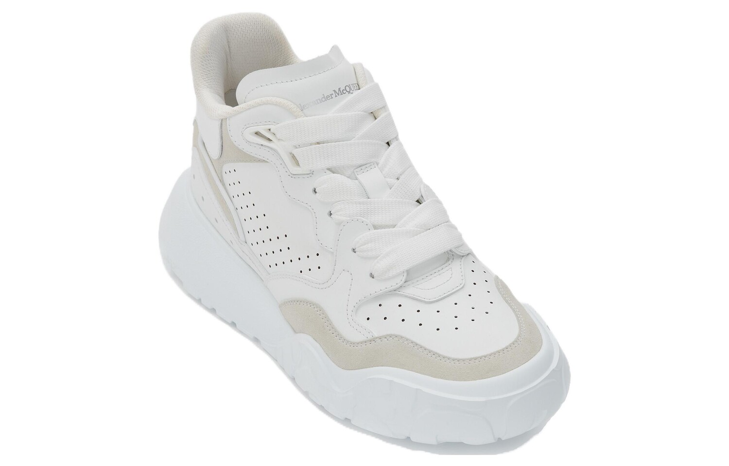 Кроссовки Court Trainer Lifestyle женские с низким верхом белого цвета Alexander Mcqueen — фото 3