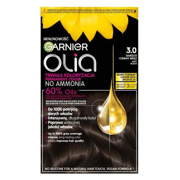 

Краска для волос Garnier Olia 3.0 Очень темный коричневый