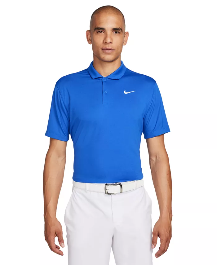 

Мужская свободная поло для гольфа с коротким рукавом Core Dri-FIT Nike, синий