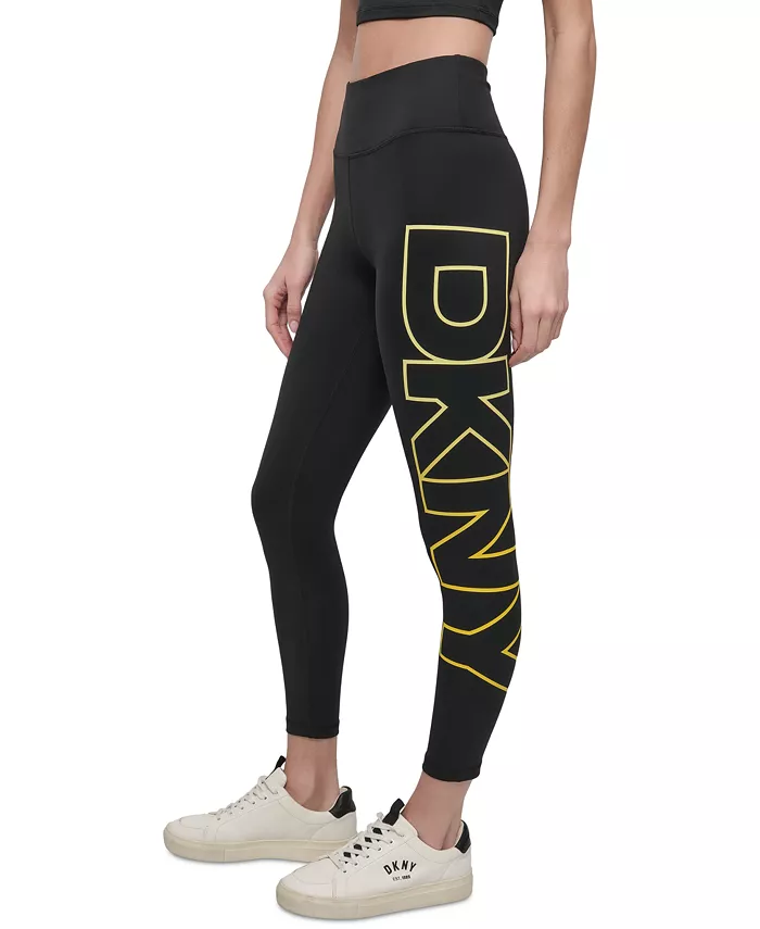 

Спортивные женские 7/8 леггинсы с растягивающимся логотипом Exploded-Logo DKNY, желтый