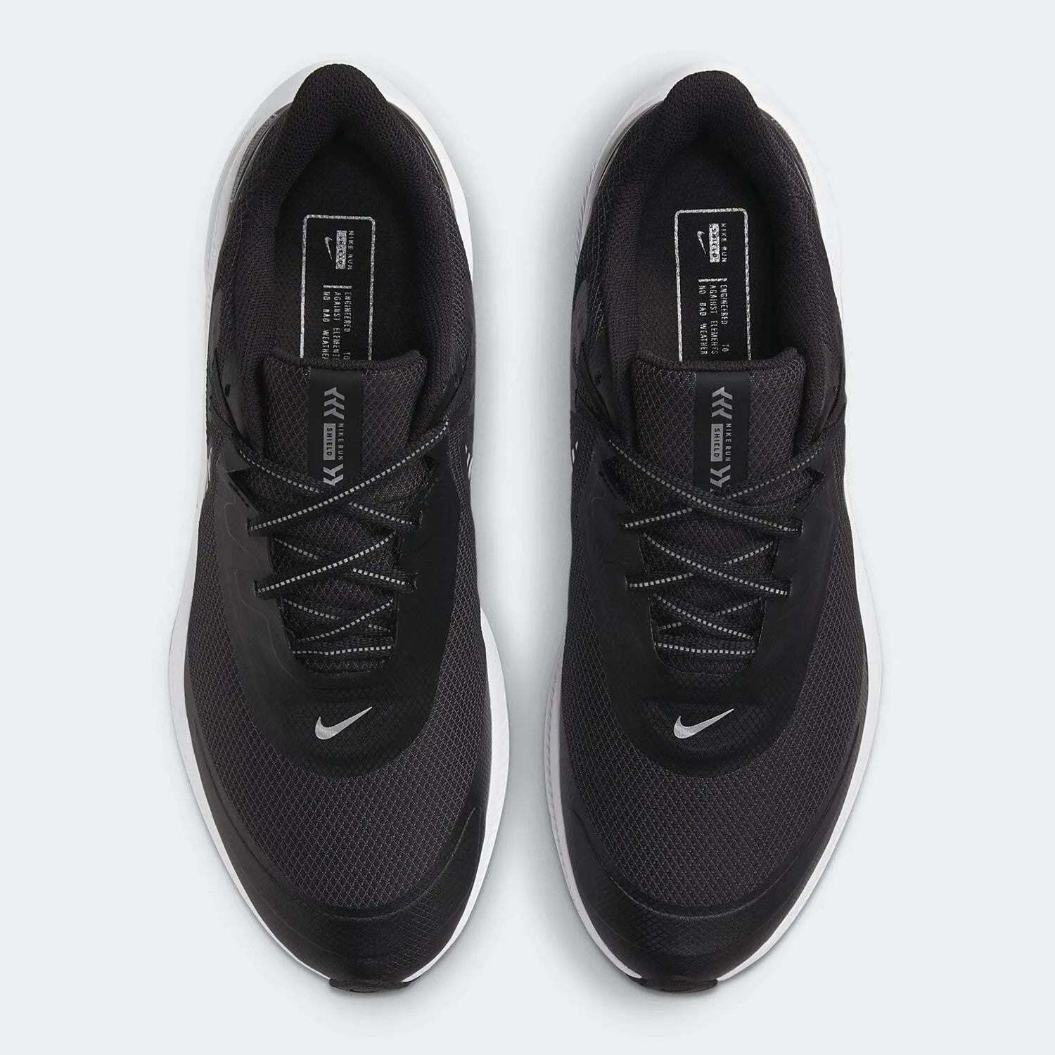 Кроссовки NIKE Quest 3 Shield для мужчин (тренировочные), белый/черный — фото 4