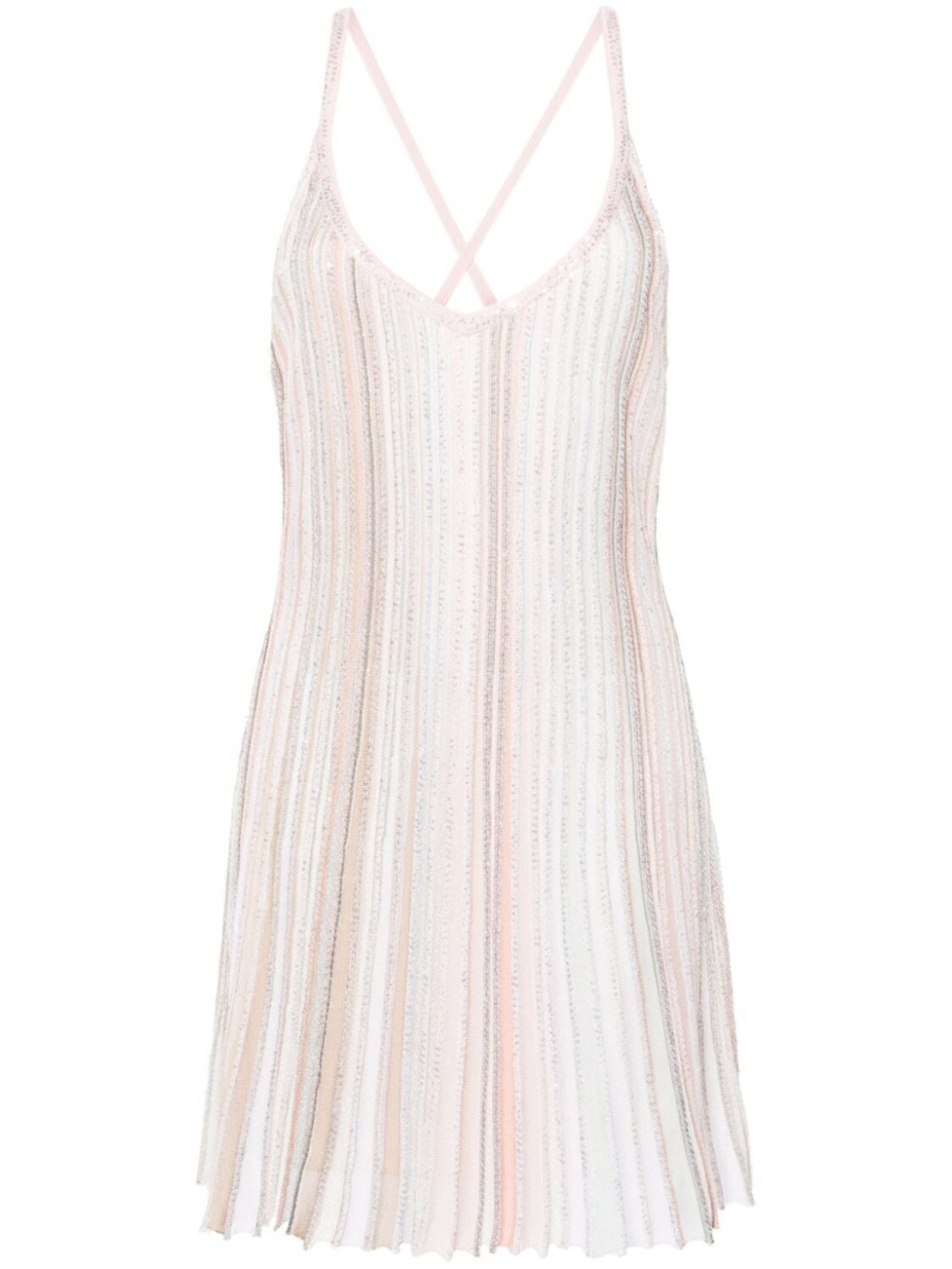 

Missoni платье мини с пайетками, розовый